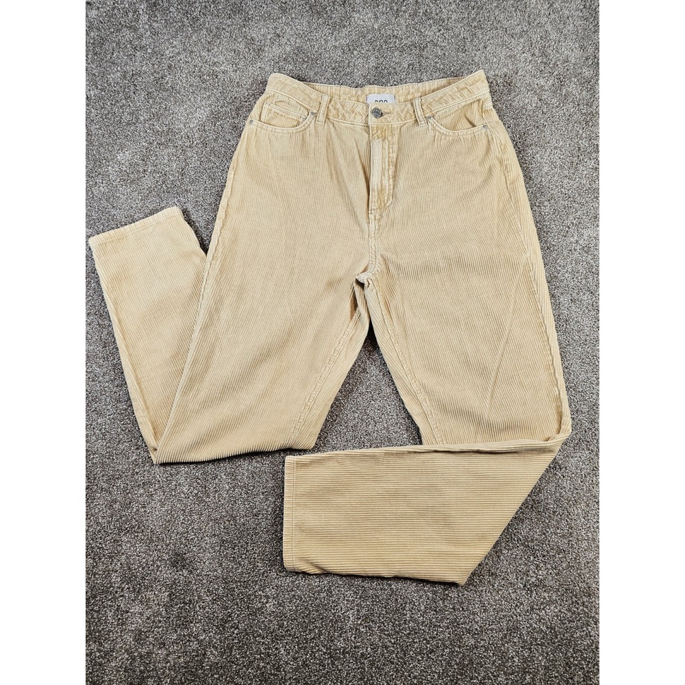 BDG High-Rise Mom Corduroy Jeans Tan Beige Size 30 Tapered Leg Pants